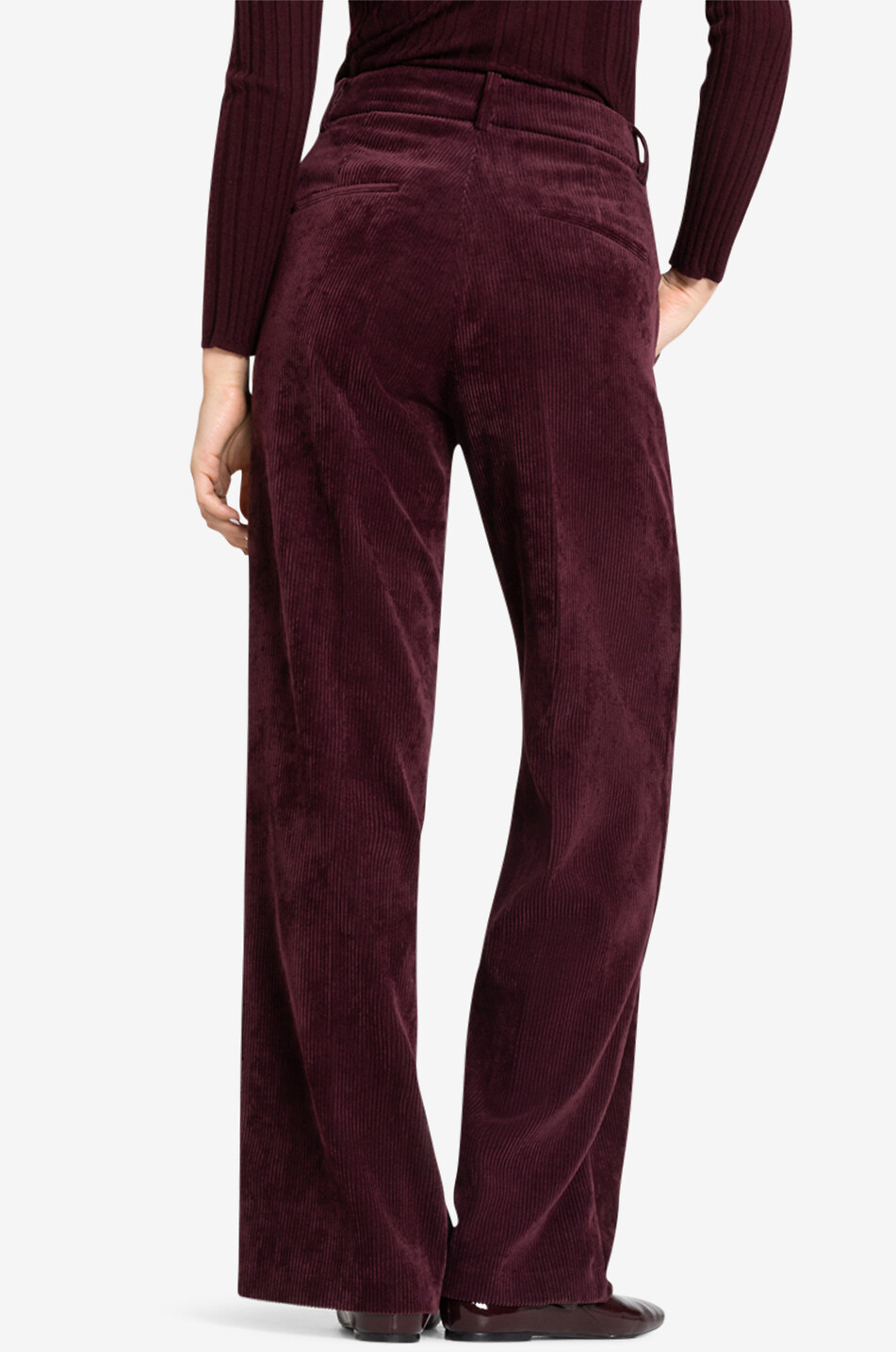 Pantalon large en velours côtelé Amelie