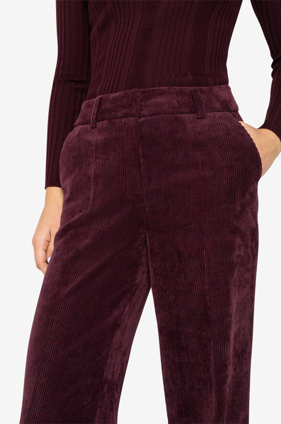 Pantalon large en velours côtelé Amelie