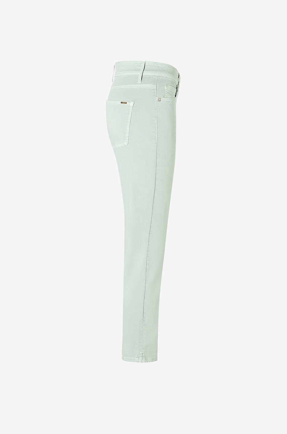 CAMBIO Slim-Fit-Jeans Piper Short High Summer Sateen Damen HELLGRÜN 6