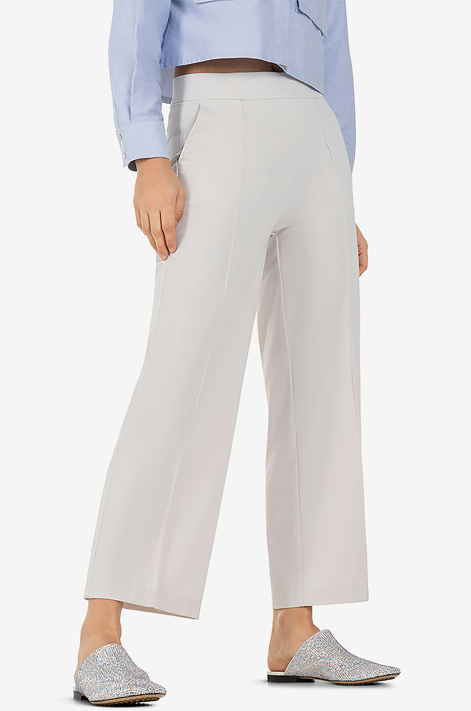 CAMBIO Cameron microfibres 7/8 culottes Women LIGHT GREY 4