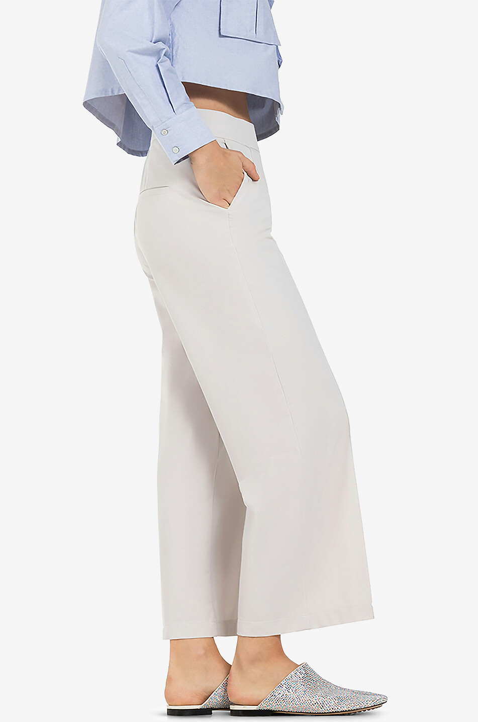 CAMBIO Cameron microfibres 7/8 culottes Women LIGHT GREY 6