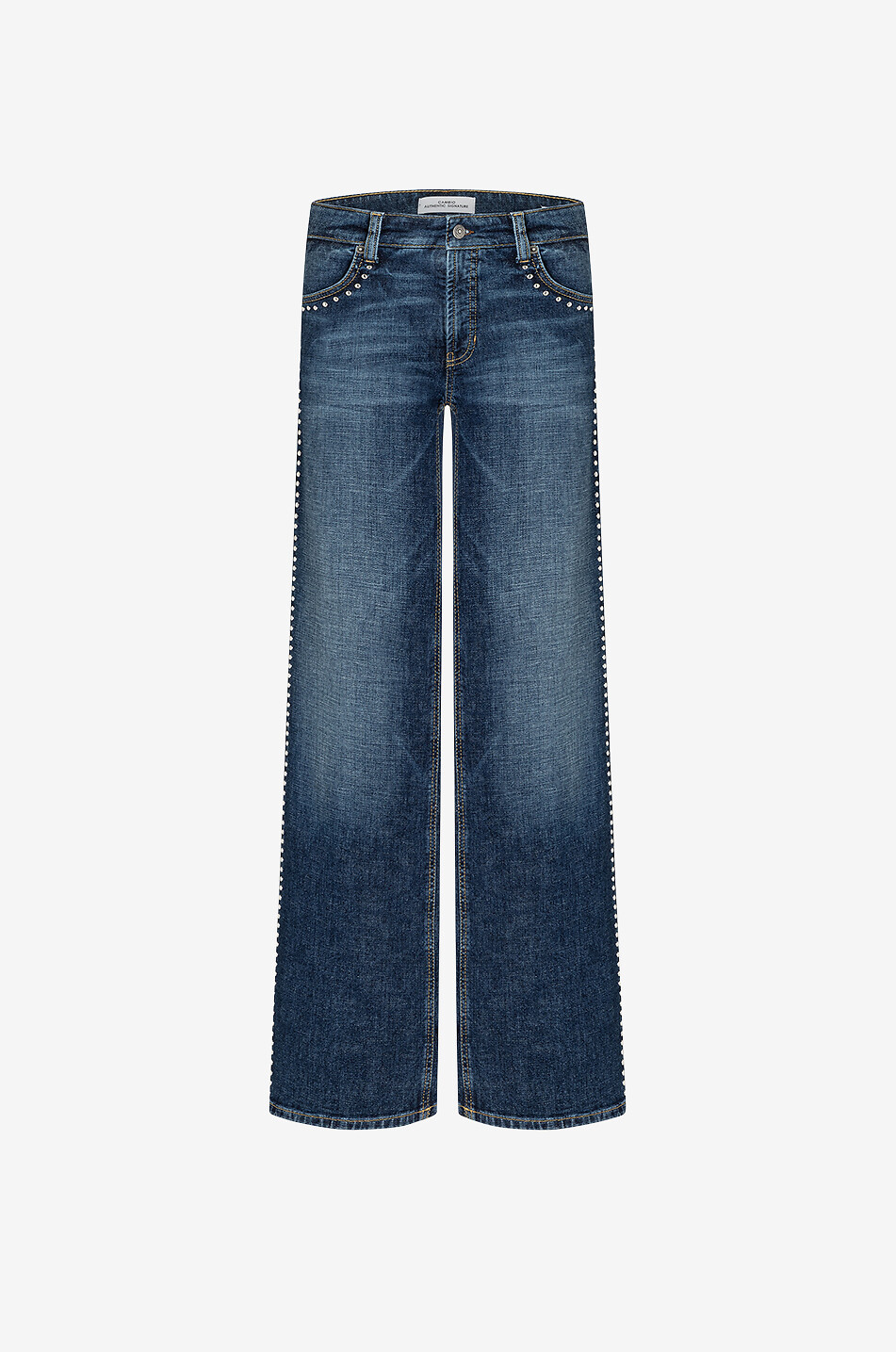Aimee studded wide-leg jeans