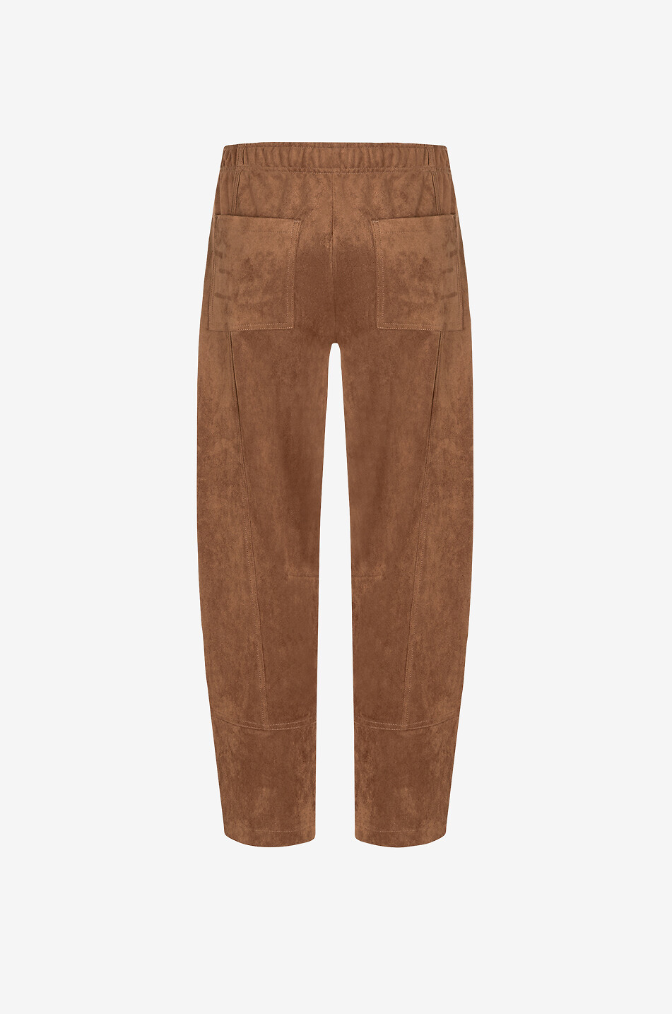 Pantalon carotte en daim synthétique Ophélia