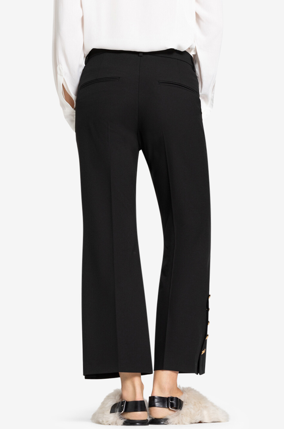 CAMBIO Hose mit weitem Bein und Nieten France Damen SCHWARZ 5