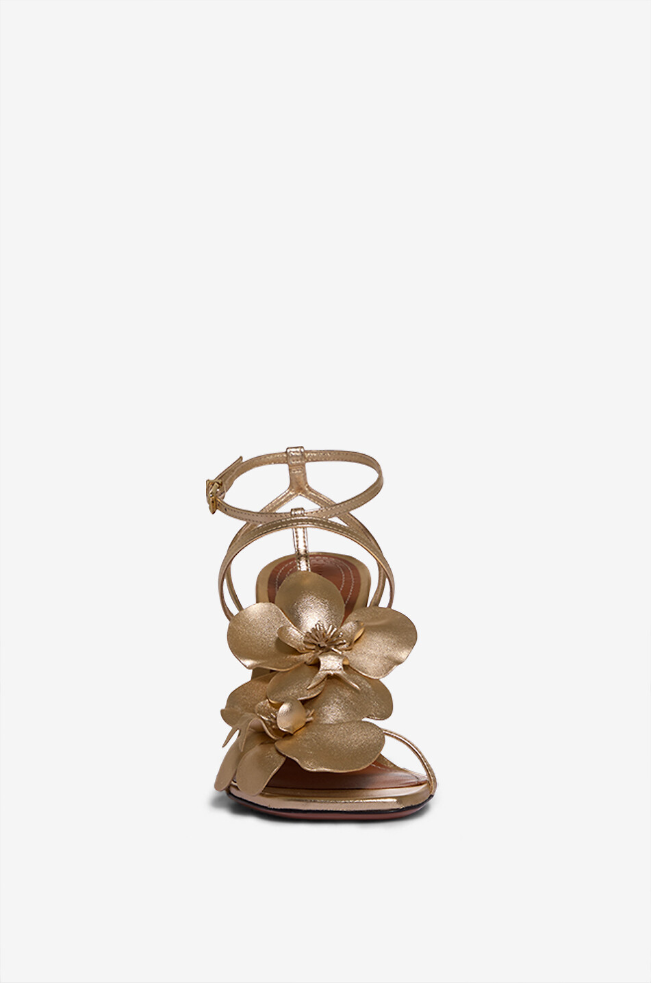 ZIMMERMANN Metallic-Ledersandalen mit Absatz Orchid 85 Damen GOLDEN 2