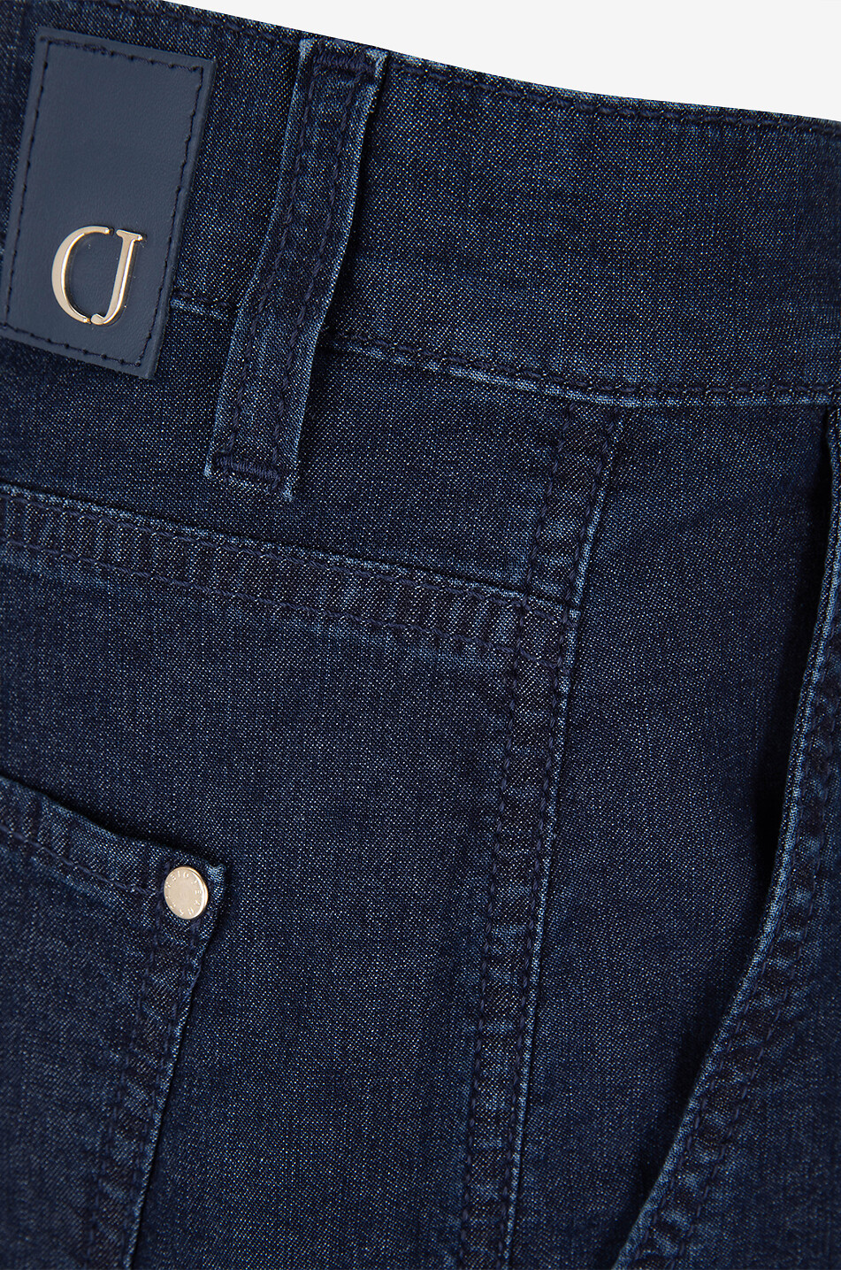 CAMBIO Jeans mit weitem Bein aus Baumwolle Alek Cropped Damen BLAU 3
