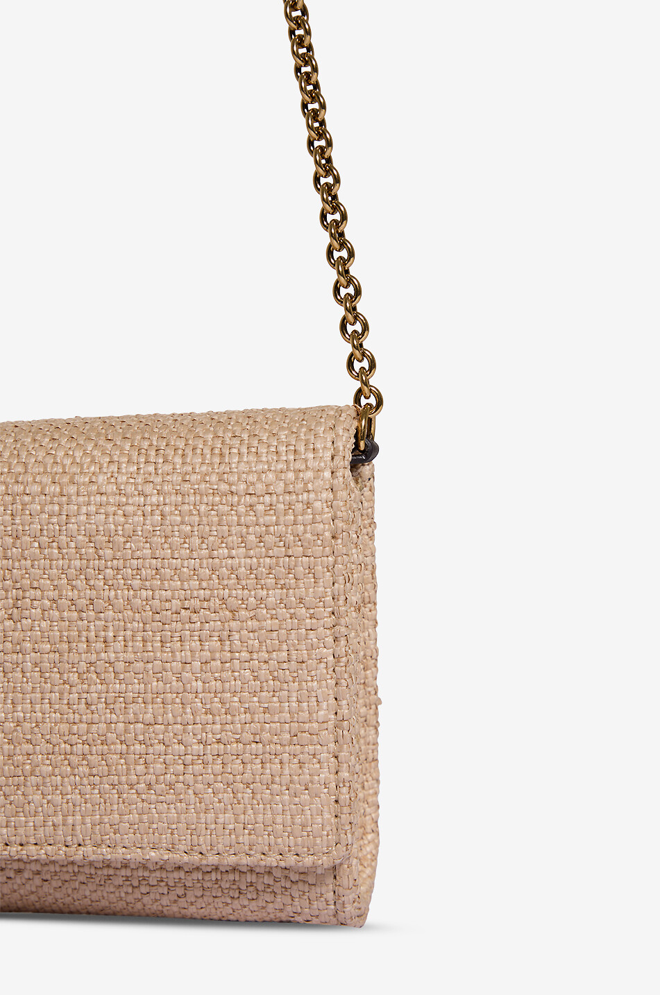 CHLOE Chloé Iconic raffia chain wallet Women Light beige 5
