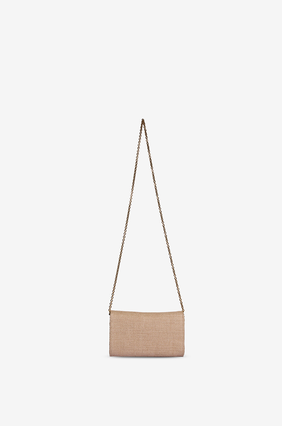 CHLOE Chloé Iconic raffia chain wallet Women Light beige 3