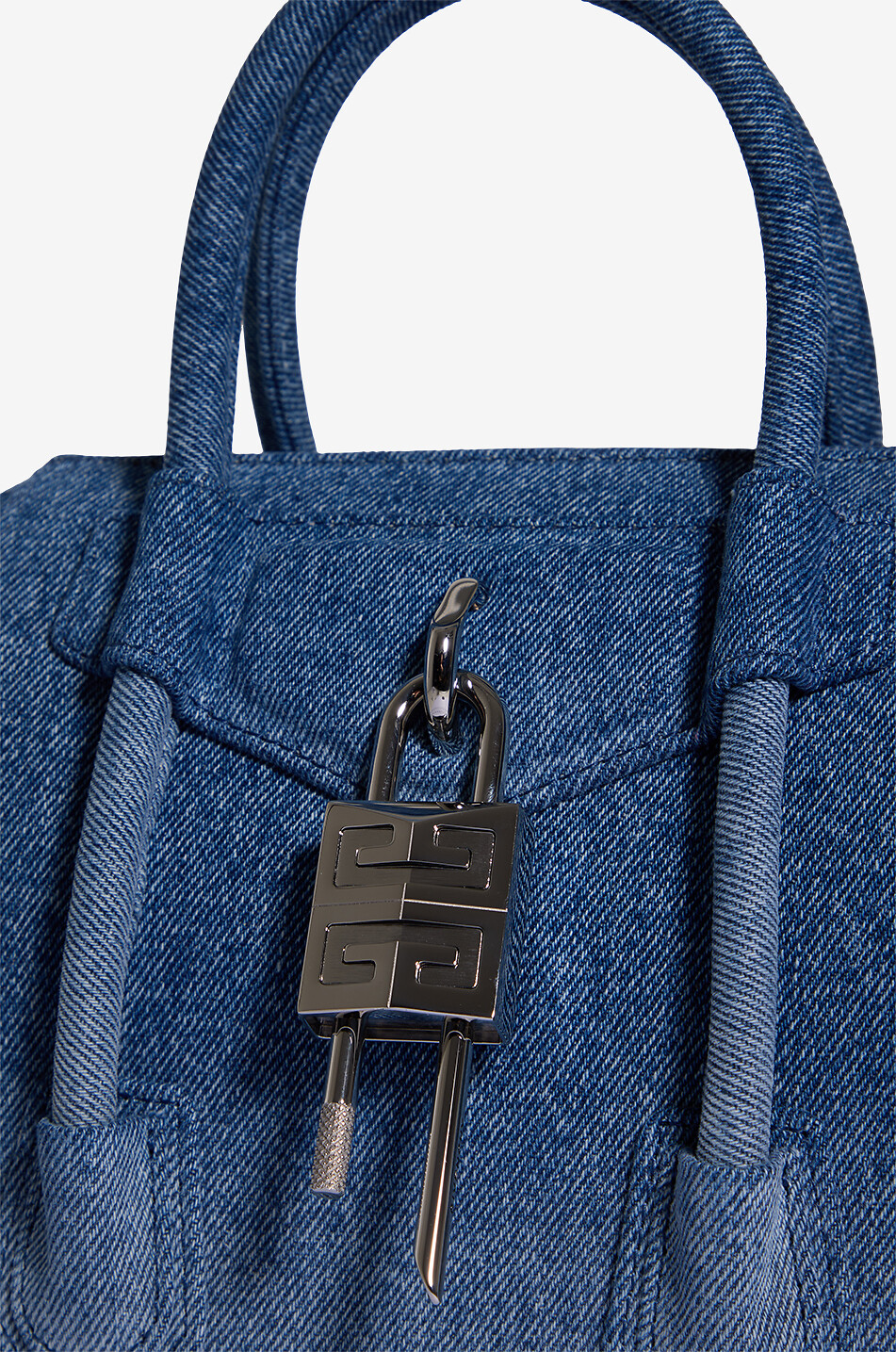 GIVENCHY Antigona Lock Mini colour gradient denim handbag Women BLUE 6