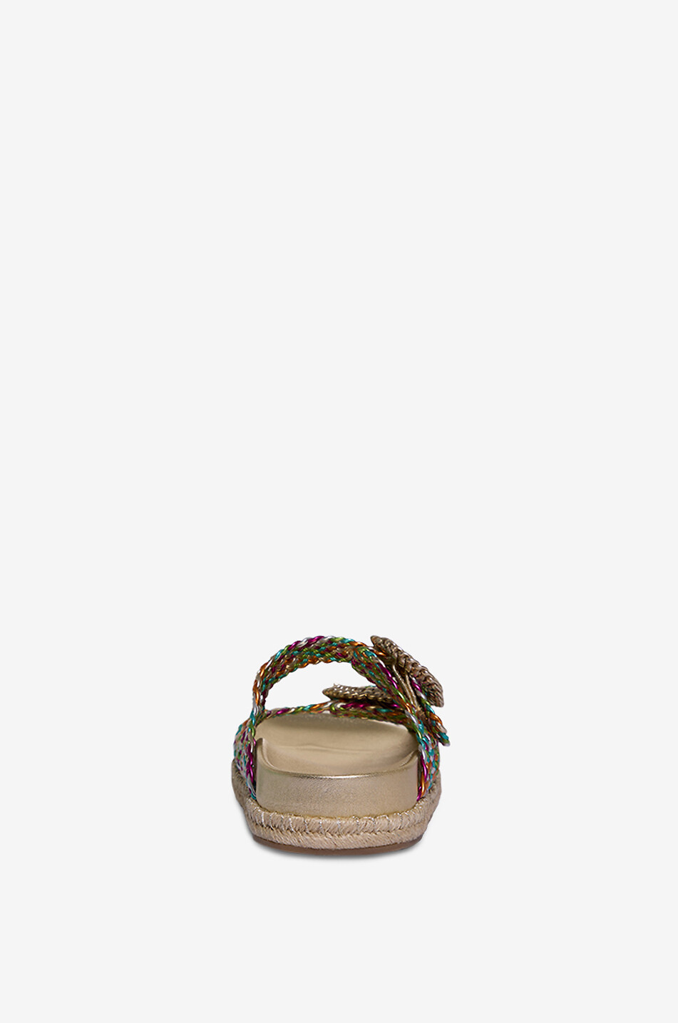 AQUAZZURA Rivera flat metallic footbed sandals Women MULTI COLOURED 4