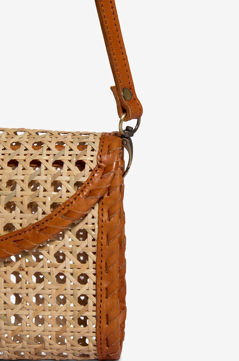 BOUTIQUE BONITA Sac porté épaule en rotin Bali Rattan Femme MARRON 5