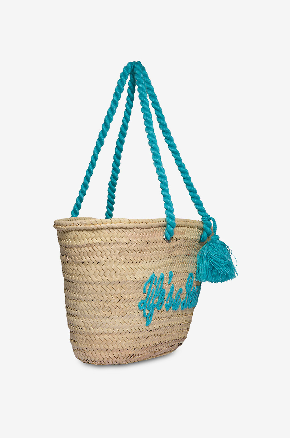 BOUTIQUE BONITA Shopper aus Palmenblatt Life's a Beach Damen BLAU 2