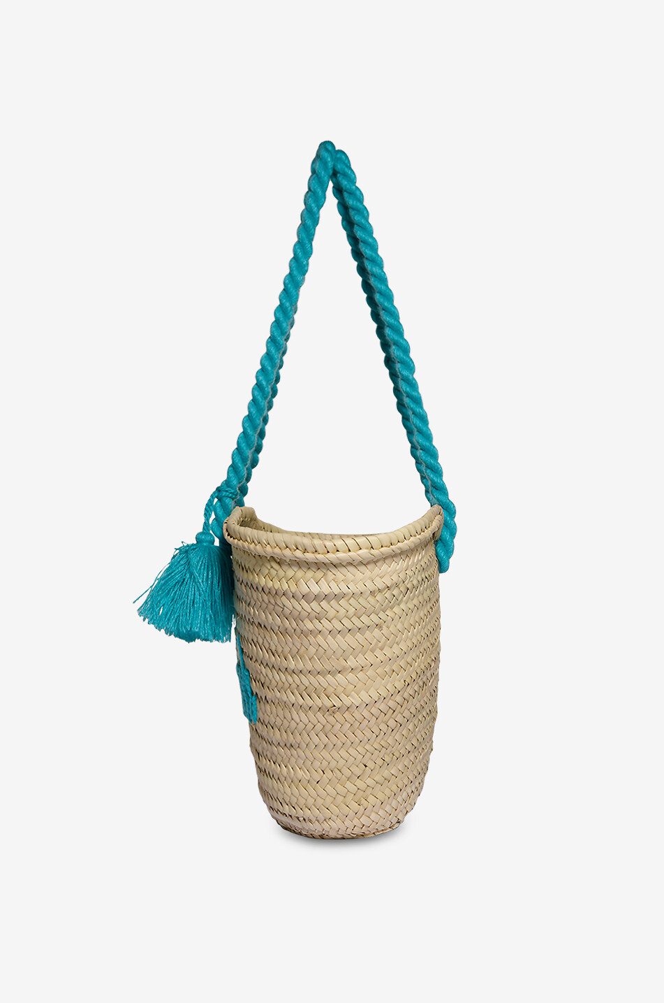 BOUTIQUE BONITA Shopper aus Palmenblatt Life's a Beach Damen BLAU 4