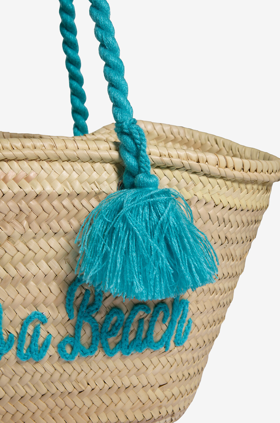 BOUTIQUE BONITA Shopper aus Palmenblatt Life's a Beach Damen BLAU 5