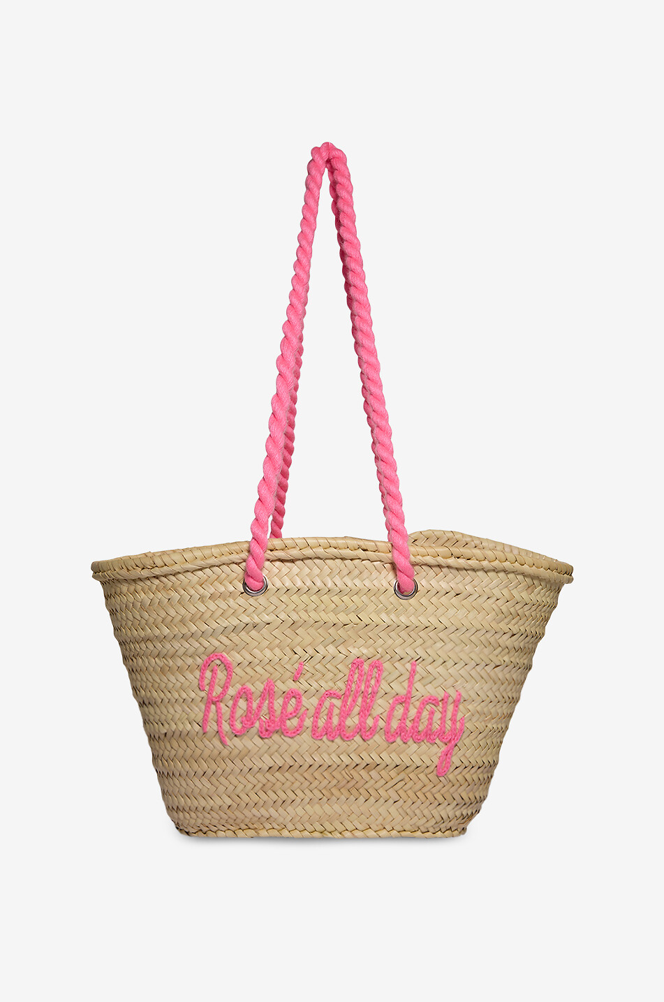 BOUTIQUE BONITA Rose All Day palm leaf tote bag Women PINK 1