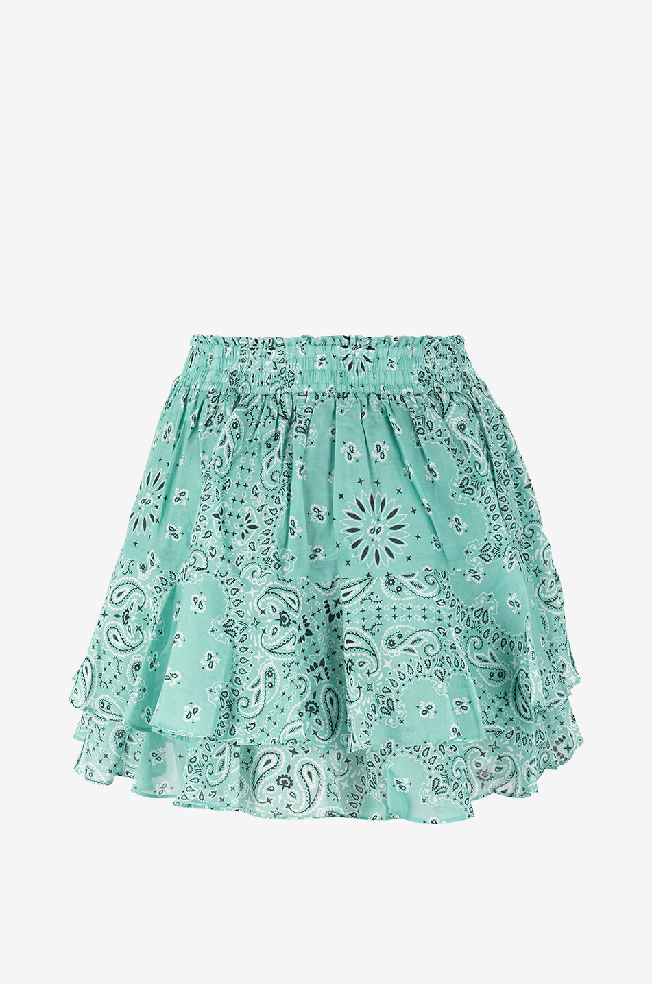MC2 SAINT BARTH Jupe courte en coton et soie Eivissa Femme VERT 2