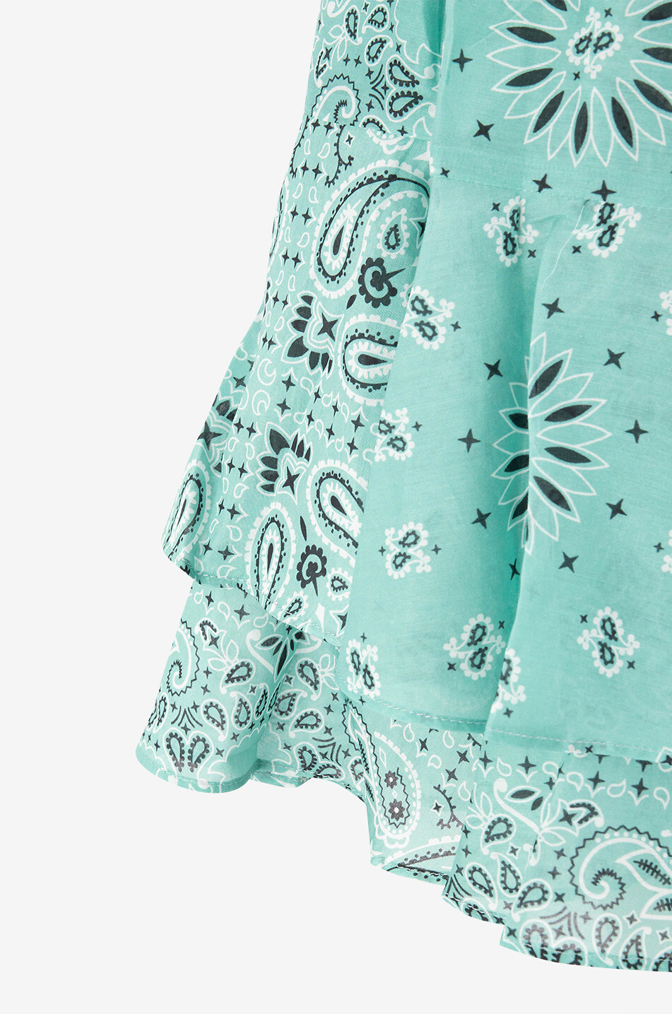 MC2 SAINT BARTH Jupe courte en coton et soie Eivissa Femme VERT 3