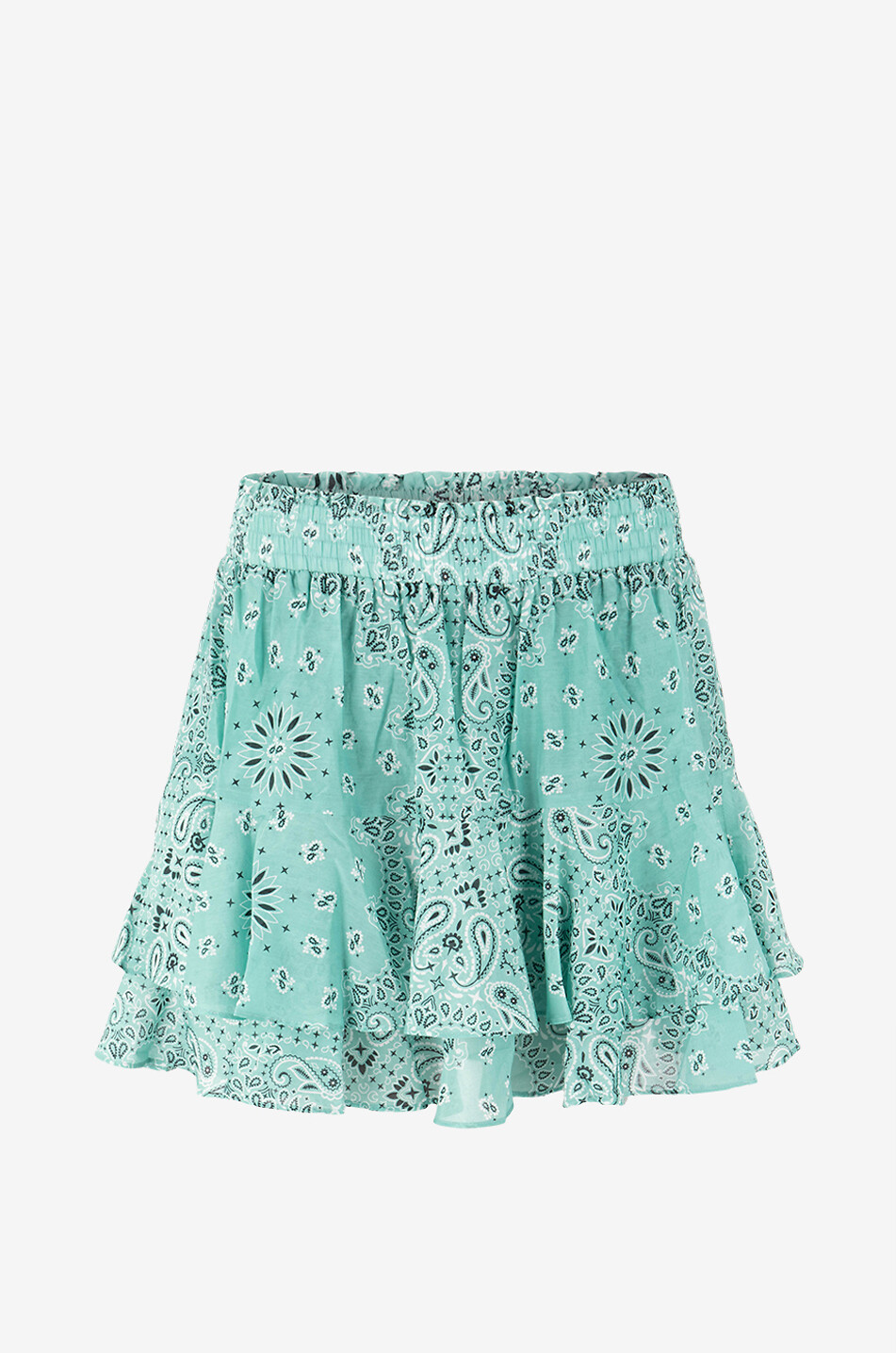 MC2 SAINT BARTH Jupe courte en coton et soie Eivissa Femme VERT 1