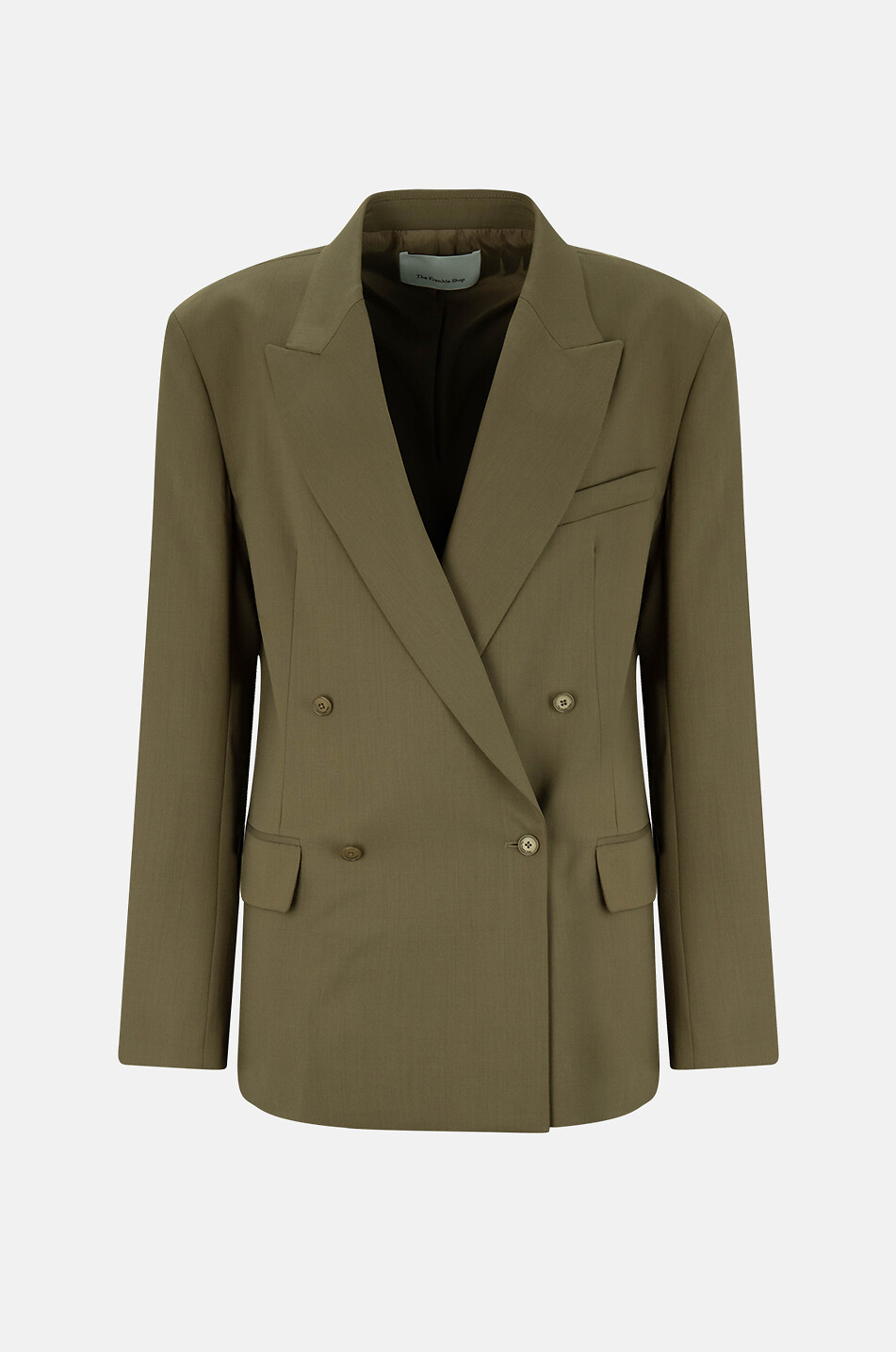 THE FRANKIE SHOP Newark double-breasted blazer Women KHAKI 1