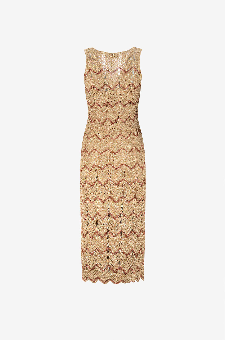 Openwork knit Lurex sheath dress