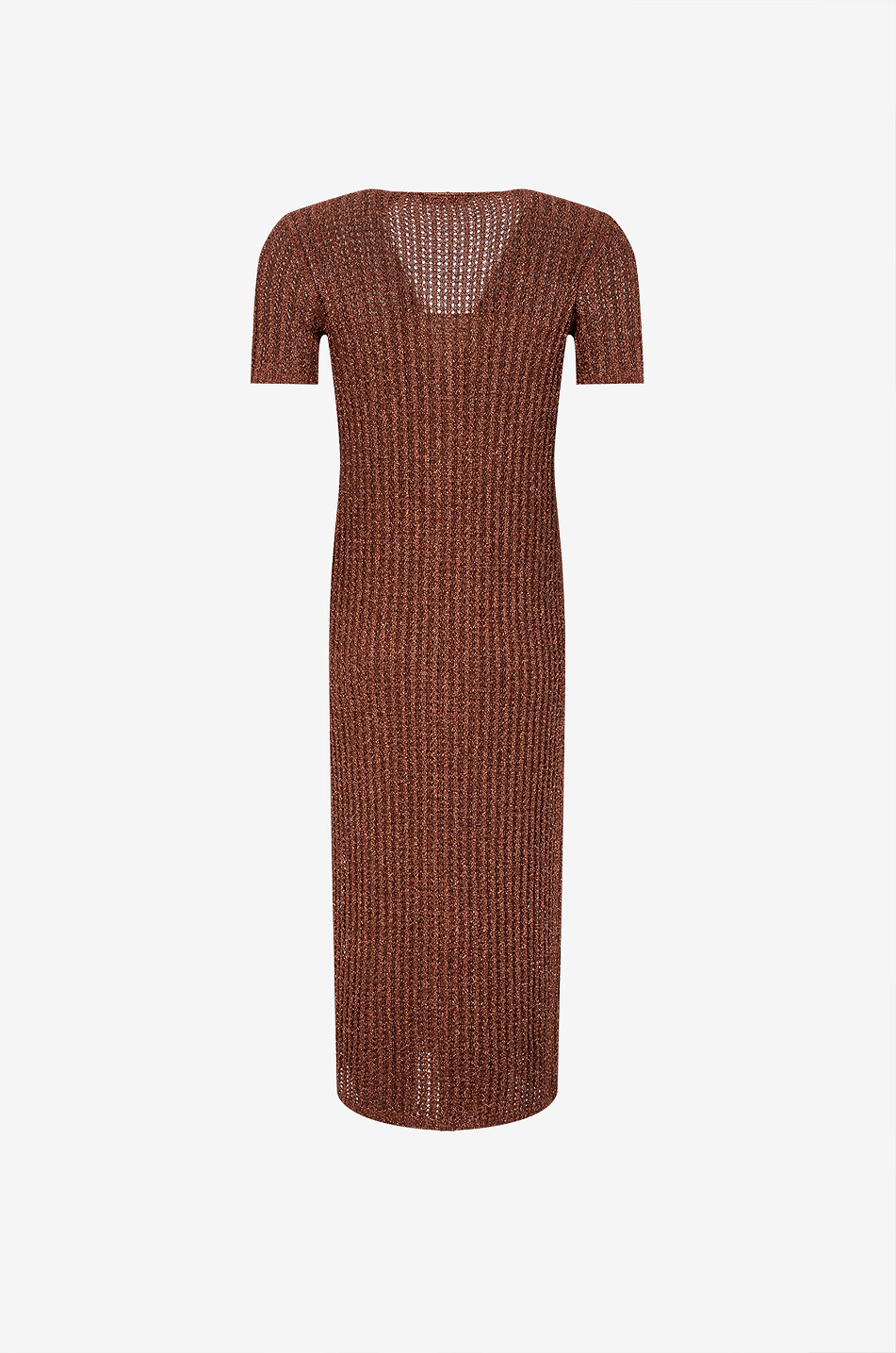 Geknöpftes Kleid im Rippstrick