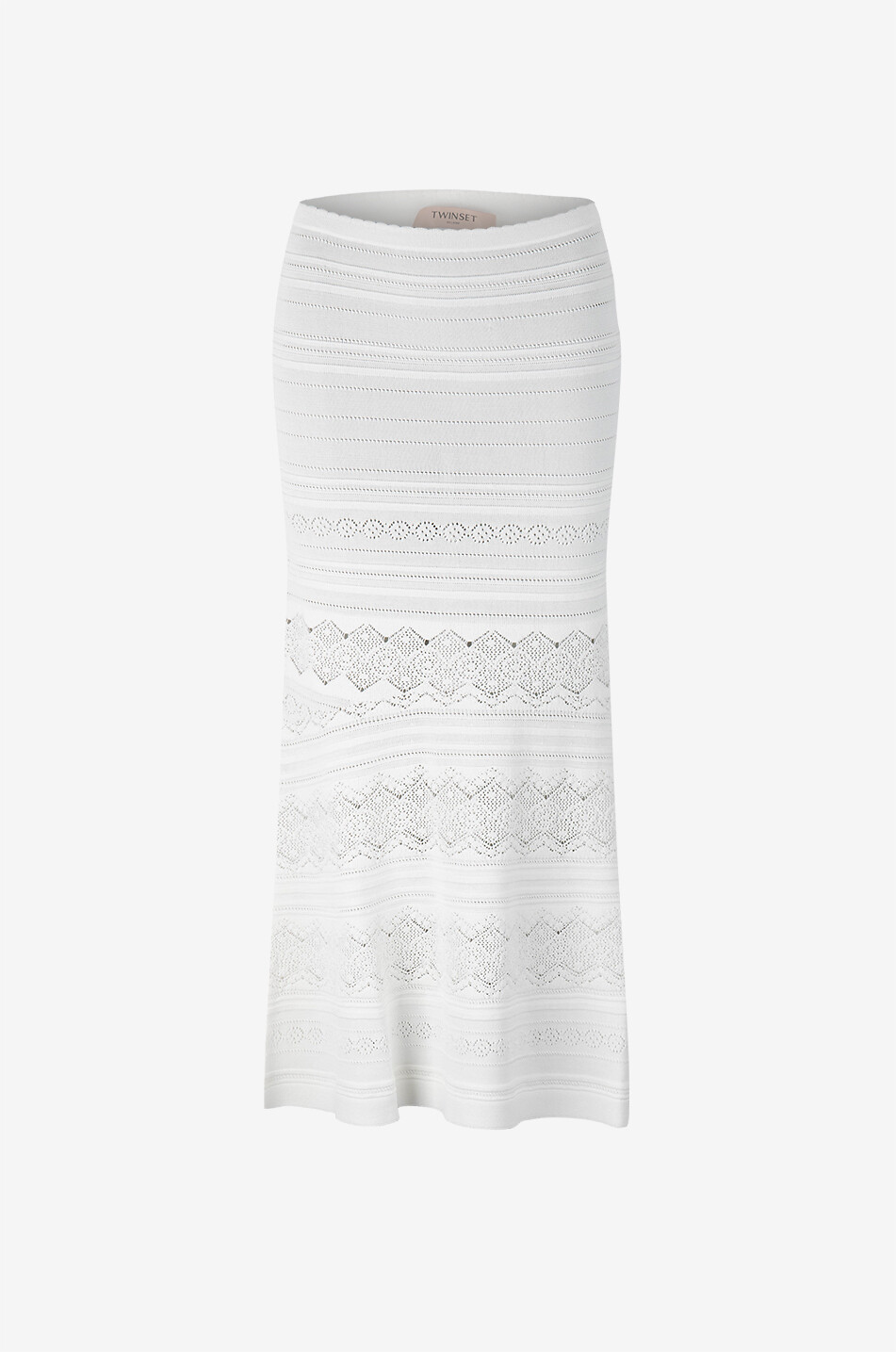 TWINSET Lochstrick-Rock Damen WEISS 1