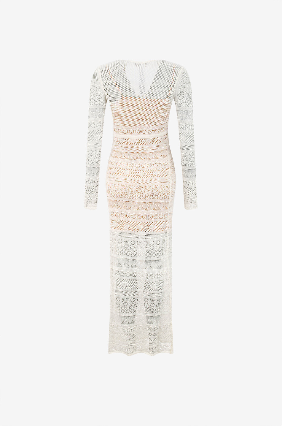 Robe longue crochetée