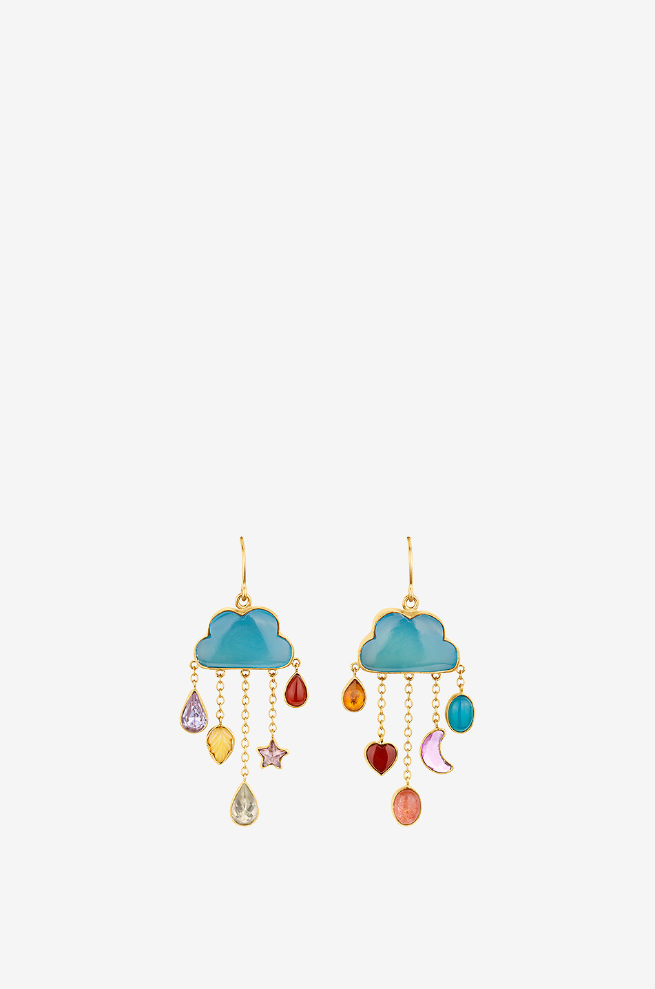 GRAINNE MORTON Cloud & Rain Chain Drop chalcedony earrings Women MULTI COLOURED 1