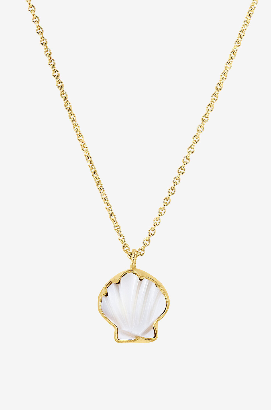 Shell Charm mother-of-pearl and vermeil necklace