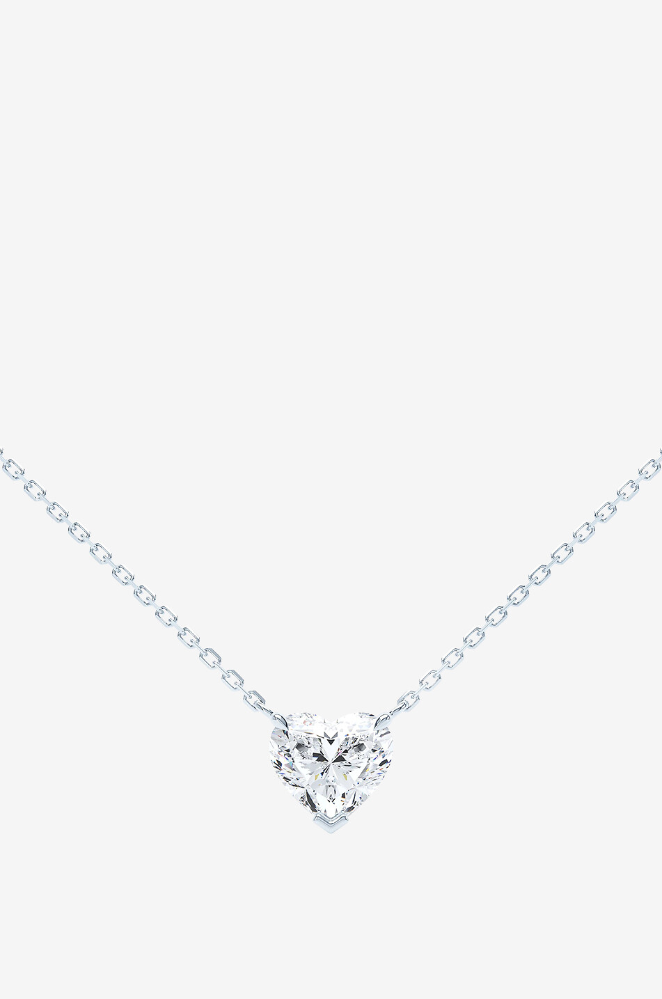 LOEV Floating Heart white gold and diamond necklace Women WHITE 1