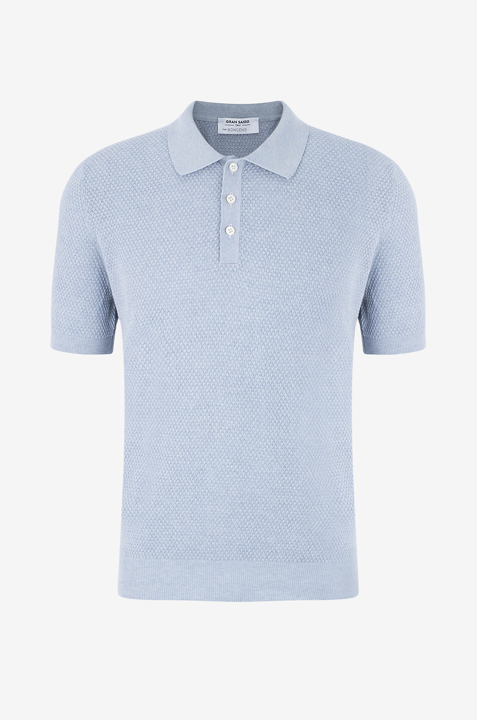 GRAN SASSO Polo à manches courtes en coton Homme BLEU CLAIR 1