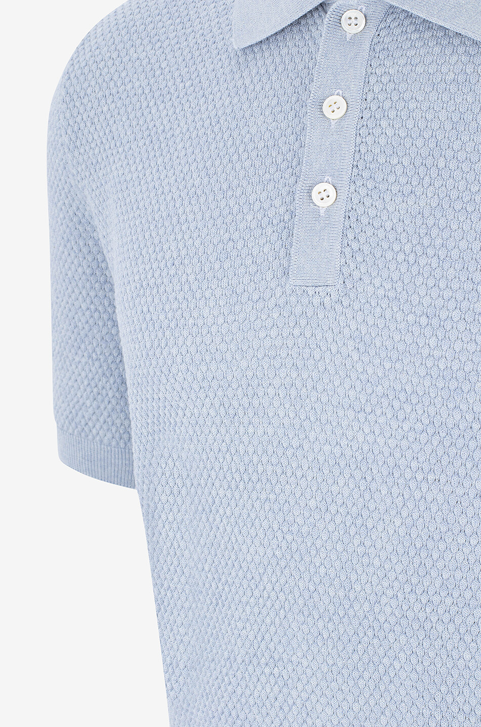 GRAN SASSO Polo à manches courtes en coton Homme BLEU CLAIR 3