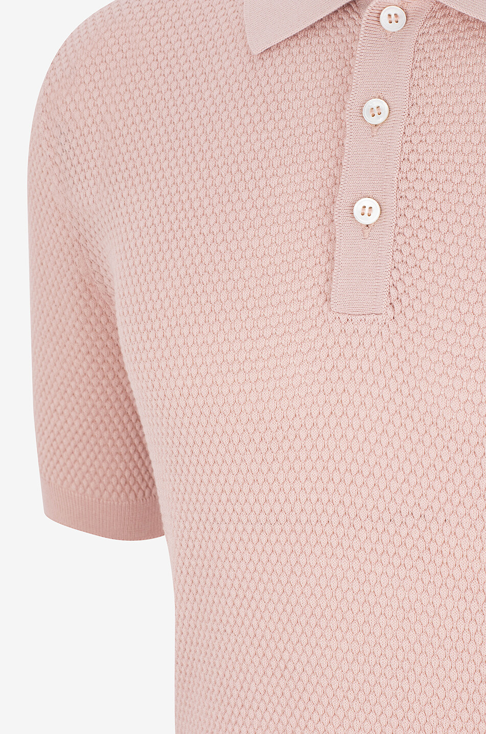 GRAN SASSO Polo à manches courtes en coton Homme ROSE MOYEN 3