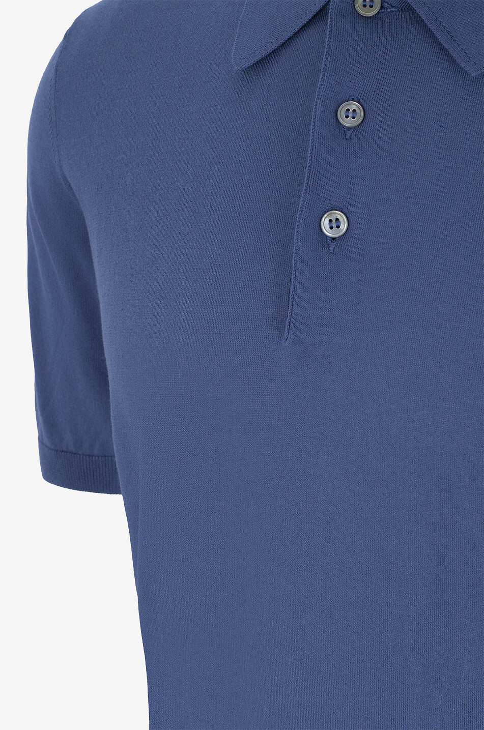 GRAN SASSO Tennis fine cotton knit polo shirt Men MEDIUM BLUE 3