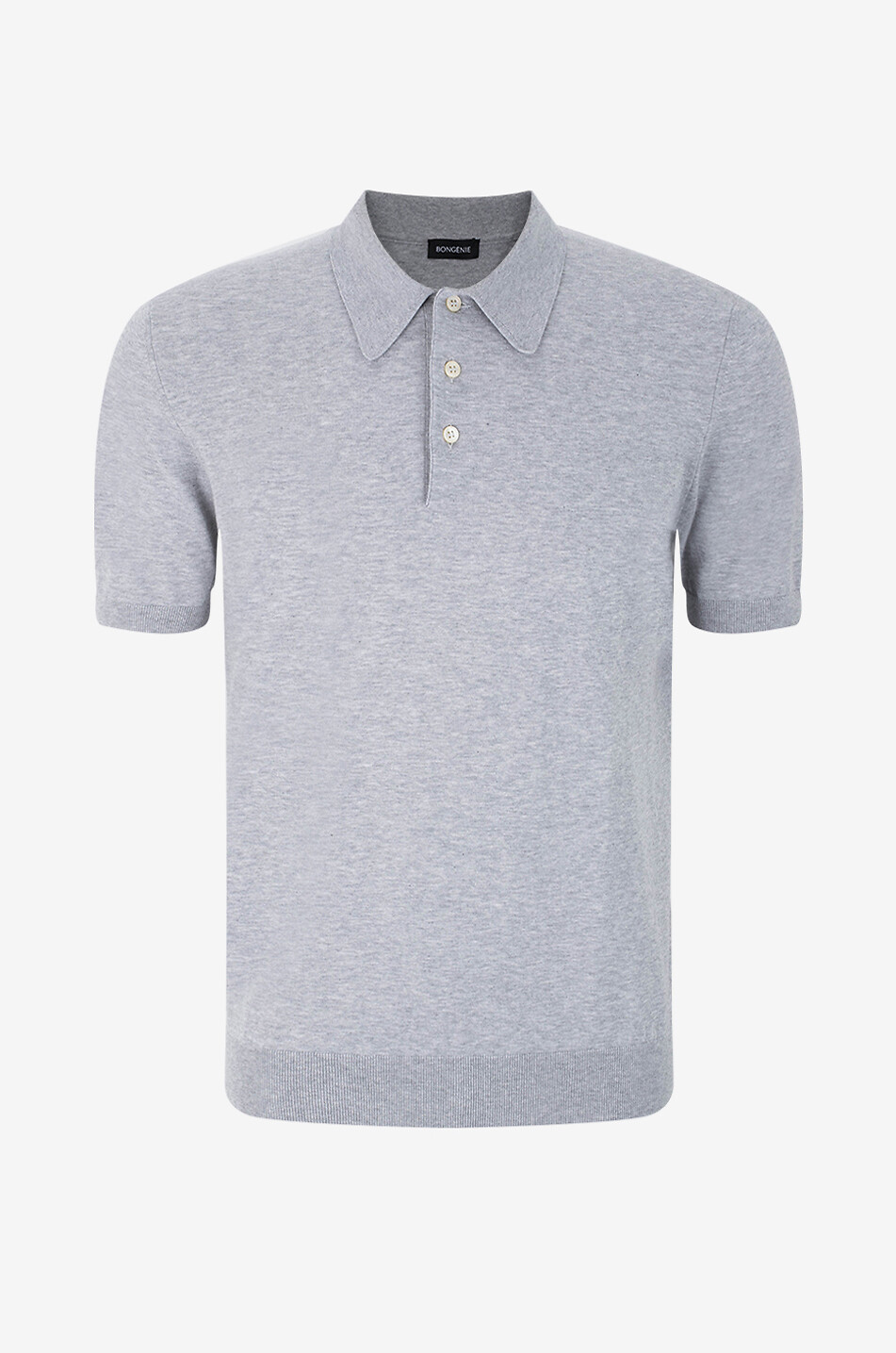 GRAN SASSO Tennis fine cotton knit polo shirt Men LIGHT GREY 1