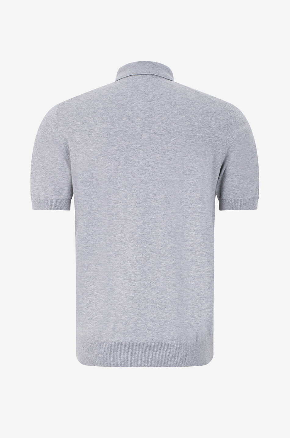 GRAN SASSO Tennis fine cotton knit polo shirt Men LIGHT GREY 2