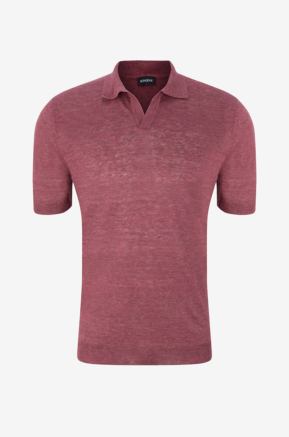 Tennis knit linen polo shirt