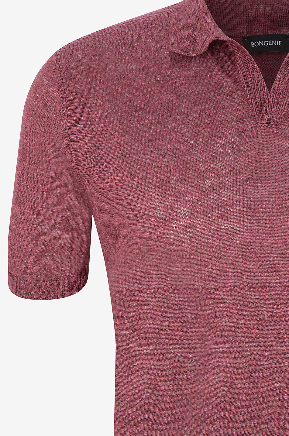 Tennis knit linen polo shirt