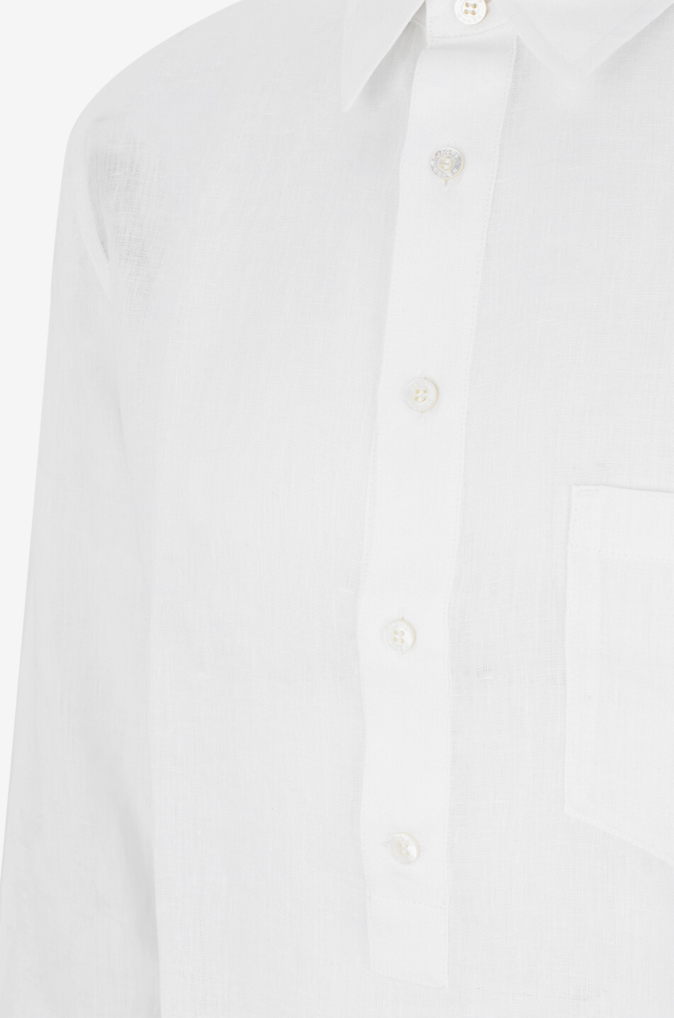 JACOB COHEN Langärmeliges Hemd aus Leinen Herren WEISS 3