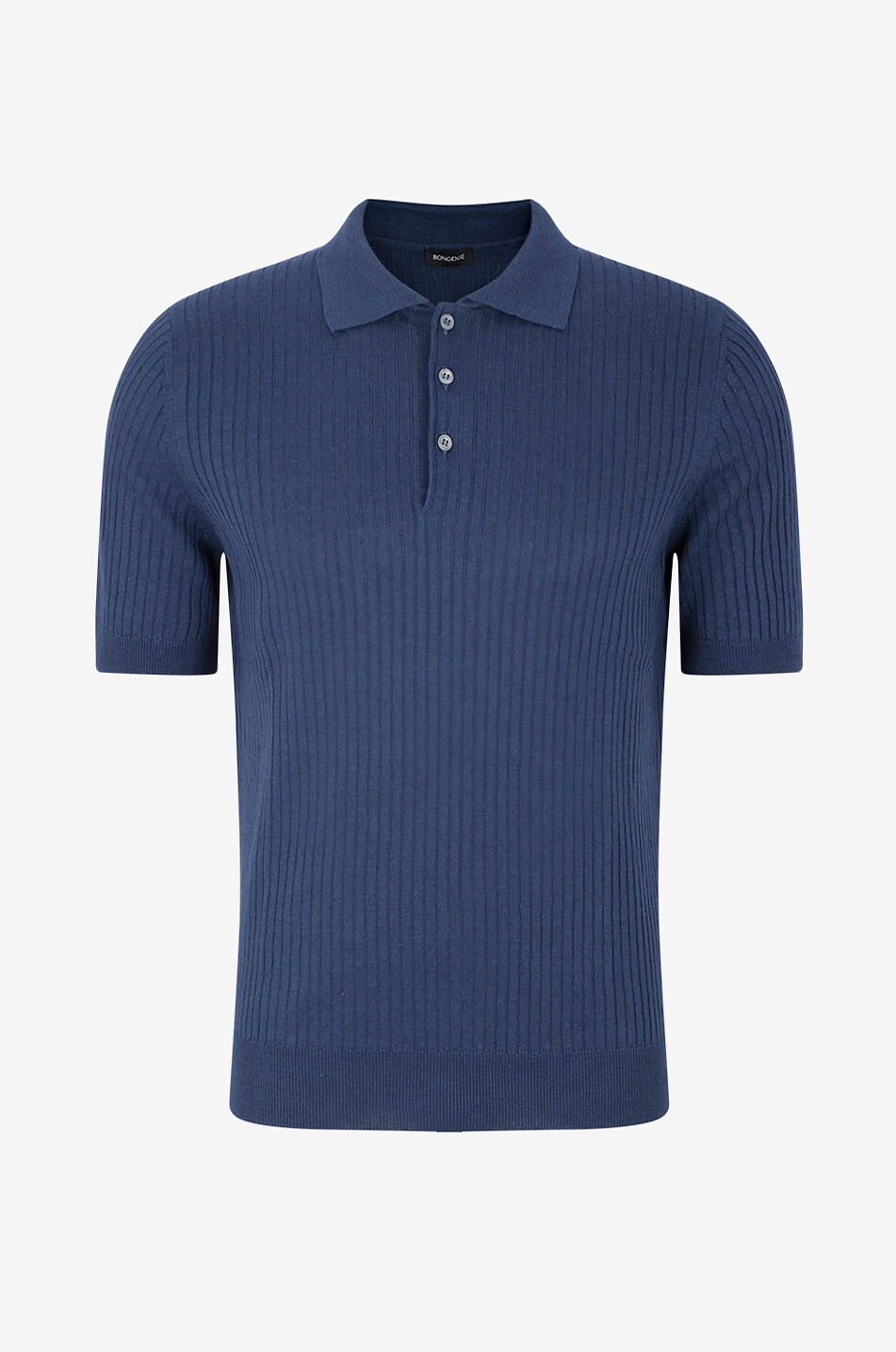 Linen and cotton polo shirt