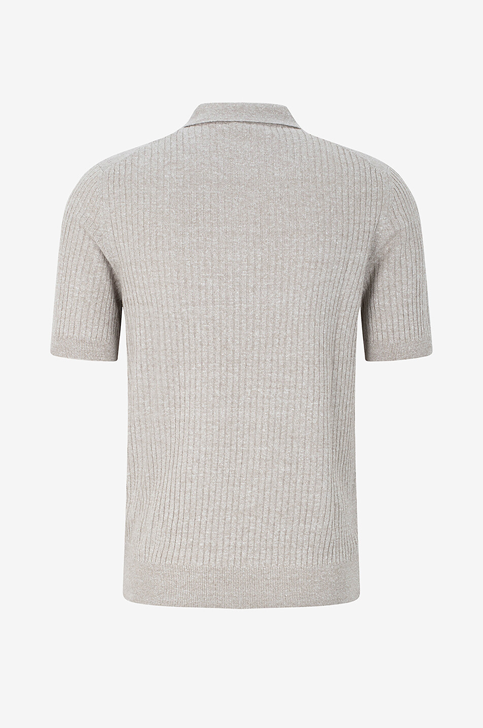 Linen and cotton polo shirt