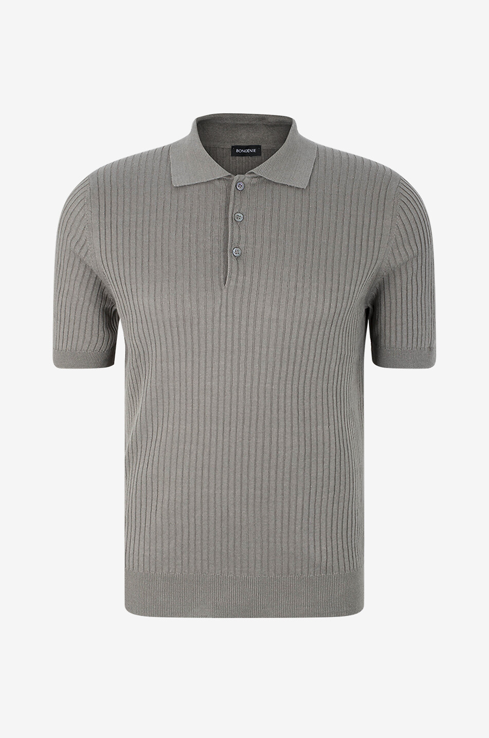 GRAN SASSO Linen and cotton polo shirt Men MEDIUM GREEN 1