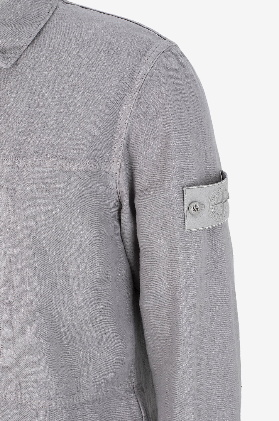 STONE ISLAND 1200010 linen shirt jacket Men GREY 3