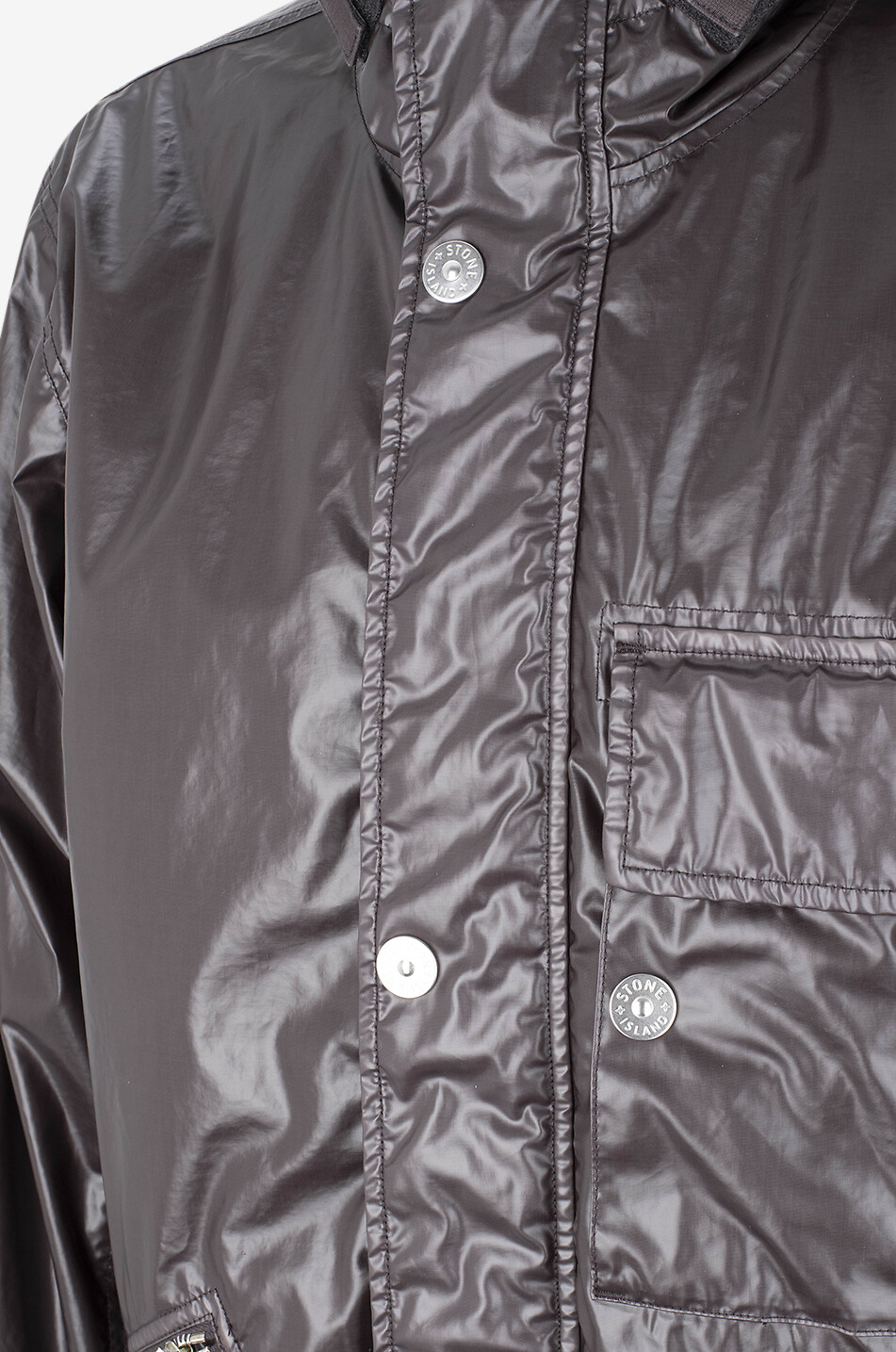 STONE ISLAND Parka aus Baumwolle 4100062 Mussola Gommata-TC Herren DUNKELGRAU 3