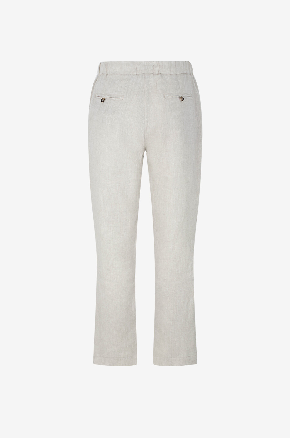 THE RESORT CO Linen casual trousers Men BEIGE 2