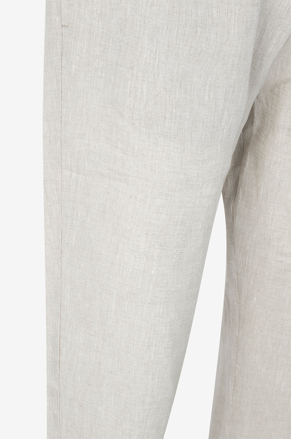 THE RESORT CO Linen casual trousers Men BEIGE 3