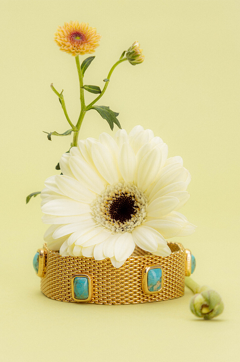 GAS BIJOUX Bracelet large flexible orné de pierres Totem GM Femme DORE 2