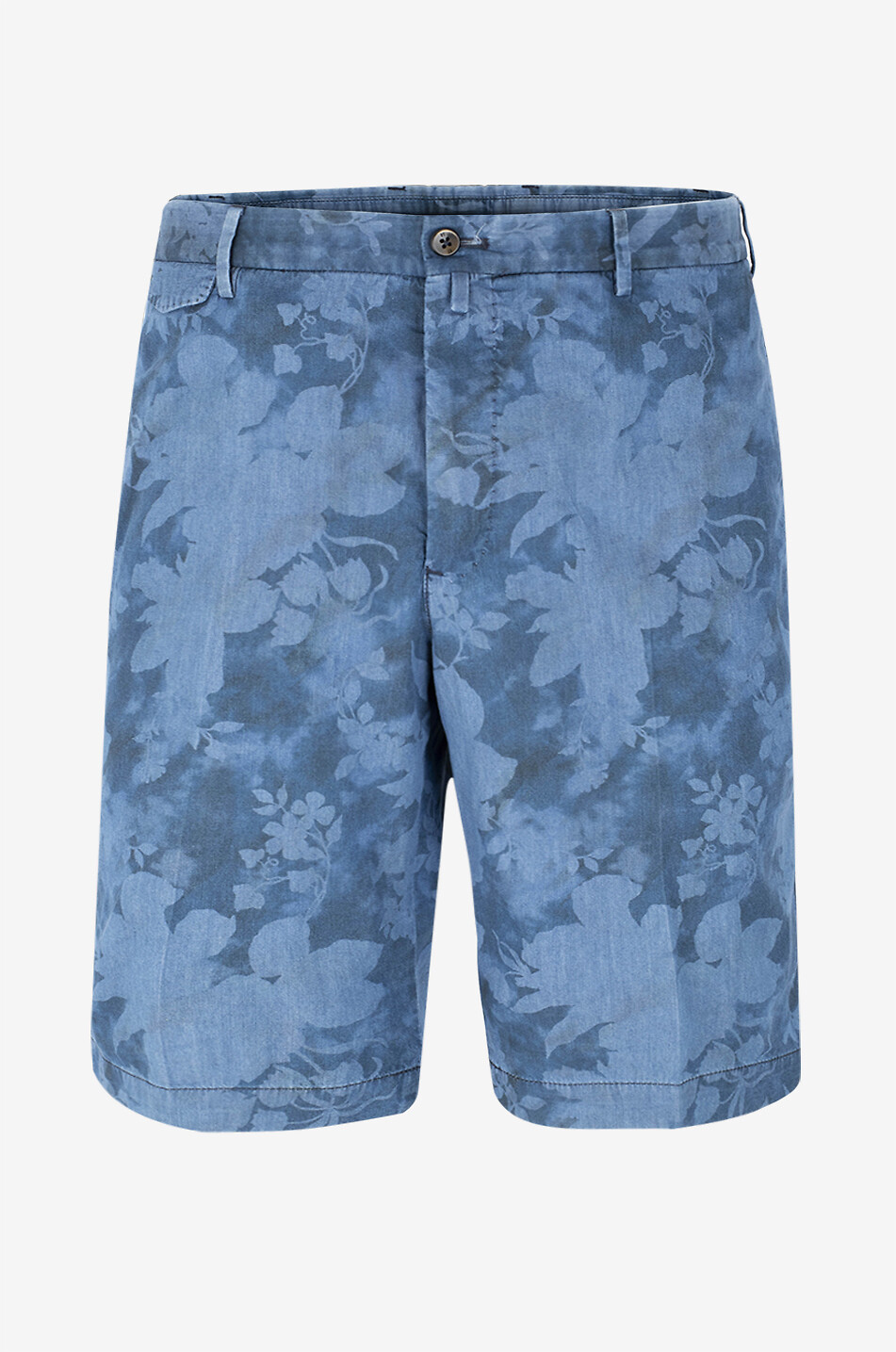 PT TORINO Floral cotton Bermuda shorts Men MEDIUM BLUE 1
