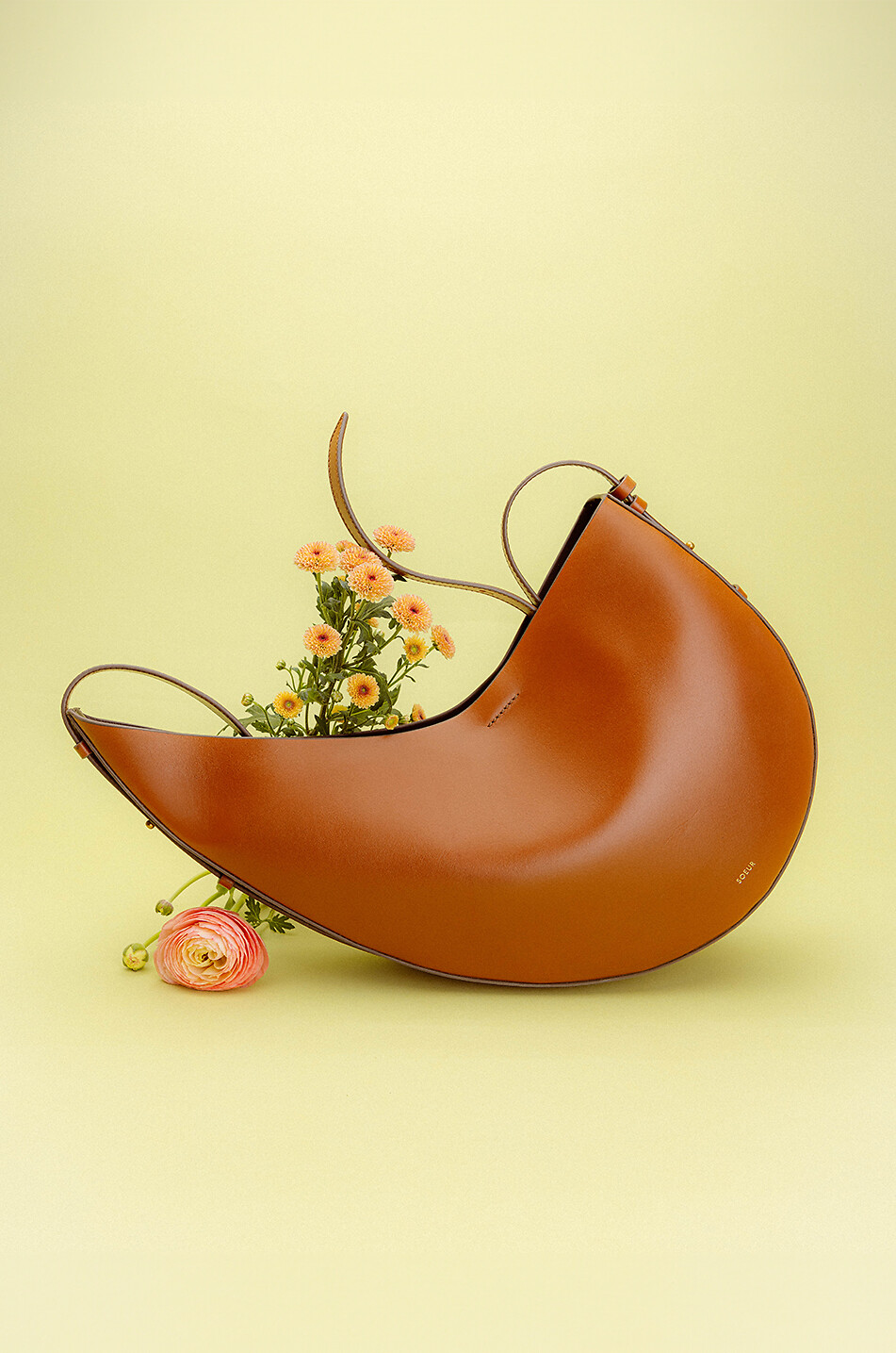 SOEUR Winona asymmetric leather shoulder bag Women CAMEL 6