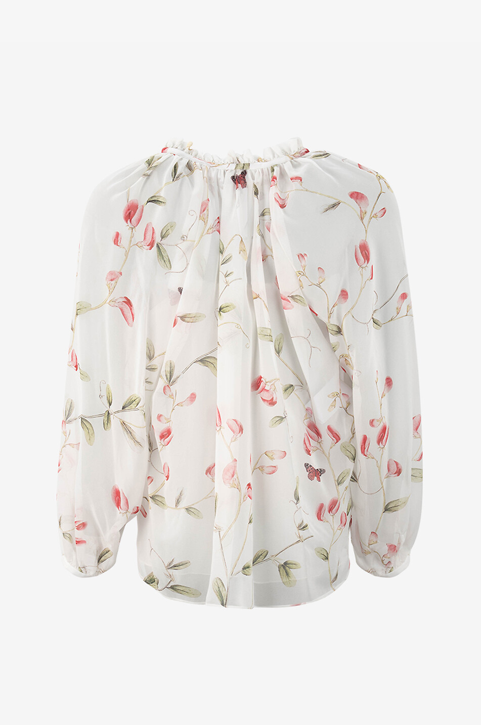 GIAMBATTISTA VALLI Rüschenbluse aus Seidenmusselin Carnation Damen WEISS 2